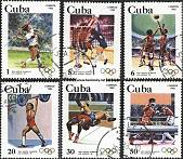 *Známky Kuba 1983 Olympíjske leto 84 razítkovaná séria - Kliknutím na obrázok zatvorte -